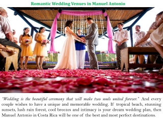 Romantic Wedding Venues in Manuel Antonio