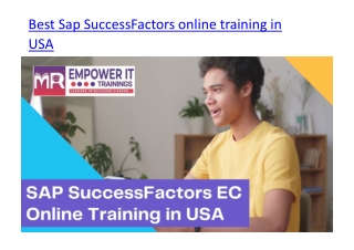 SAP SuccessFactors EC Online Training in USA  - empowerittrainings