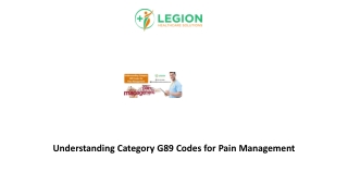 Understanding Category G89 Codes for Pain Management