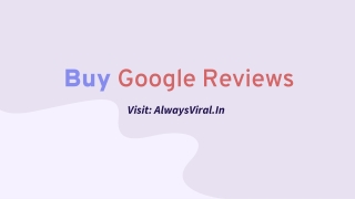 Buy Google Reviews | AlwaysViral.In