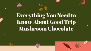 Everything You Need to Know About Good Trip Mushroom Chocolate
