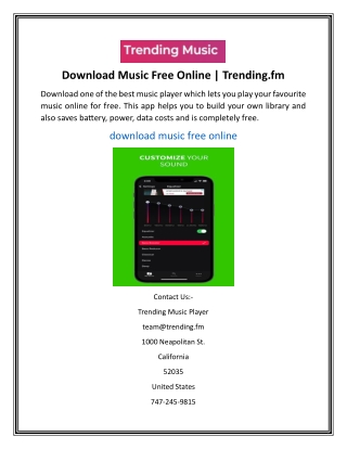 Download Music Free Online  Trending.fm