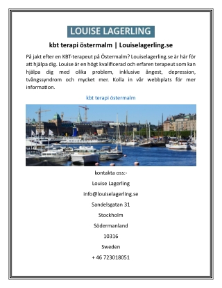 kbt terapi östermalm  Louiselagerling.se