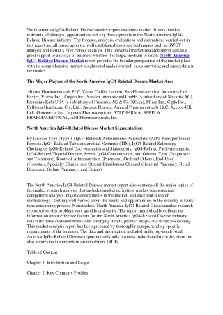 North America IgG4-Related Disease Market