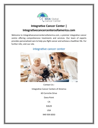 Integrative Cancer Center  Integrativecancercentersofamerica.com