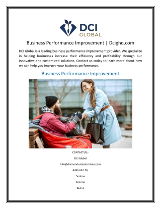 Business Performance Improvement | Dcighq.com