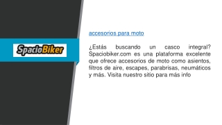 Accesorios para Moto  Spaciobiker.com