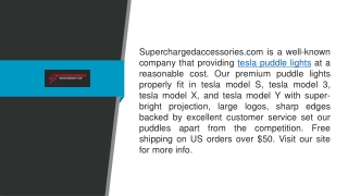 Tesla Puddle Lights Superchargedaccessories.com