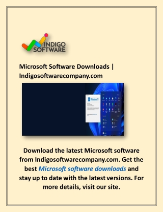 Microsoft Software Downloads | Indigosoftwarecompany.com