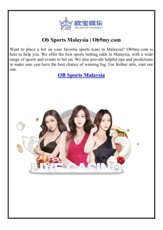 Ob Sports Malaysia  Ob9my.com