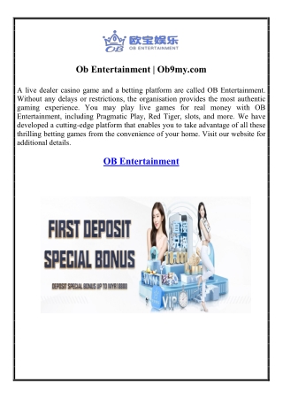 Ob Entertainment  Ob9my.com