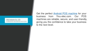 Android Pos Machine  Yixu-elec.com