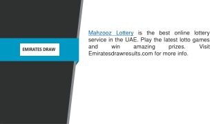 Mahzooz Lottery  Emiratesdrawresults.com