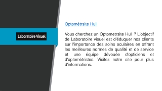 Optometrsite Hull Laboratoirevisuel.ca