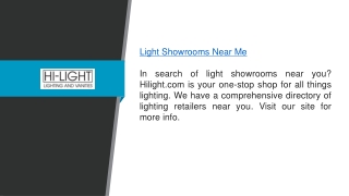 Light Showrooms Near Me  Hilight.com