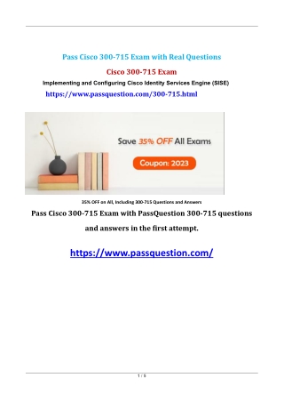 Cisco SISE 300-715 Exam Dumps Updated 2023