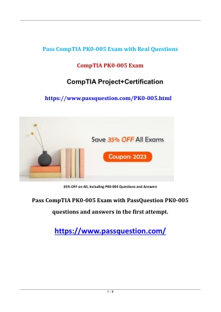 CompTIA Project  PK0-005 Practice Test Questions