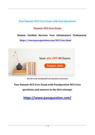 Nutanix NCS-Core Exam Questions PDF