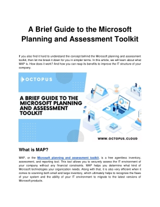 A Brief Guide to the Microsoft Planning and Assessment Toolkit