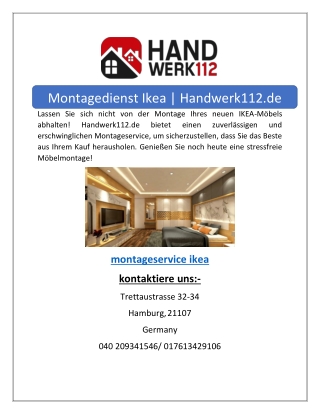 Montagedienst Ikea | Handwerk112.de