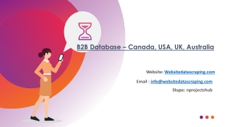 B2B Database – Canada, USA, UK, Australia