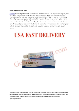 About Eukroma Cream 20 gm