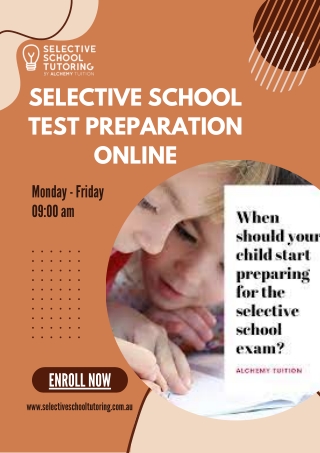 Choose Best Selective School Test Preparation Online