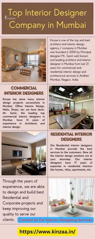 Commercial Architect in Mumbai-Top Interior Designer Company in Mumbai-Kinzaa