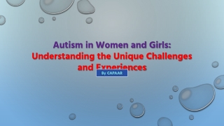 Autism in Women and Girls | Best Autism Treatment in Bangalore | CAPAAR