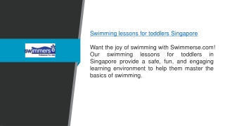 Swimming Lessons For Toddlers Singapore  Swimmerse.com