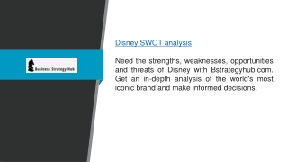 Disney Swot Analysis  Bstrategyhub.com