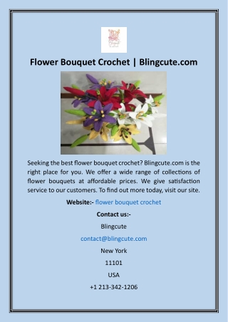 Flower Bouquet Crochet  Blingcute