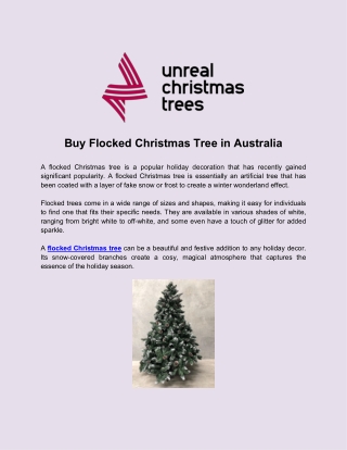 Buy Flocked Christmas Tree in Australia