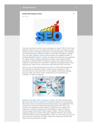iEveEra SEO Company in Surat.