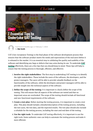 7 Essential Tips to Undertake UAT Testing