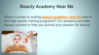 Beauty Academy Near Me