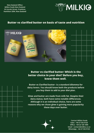 Butter vs clarified butter