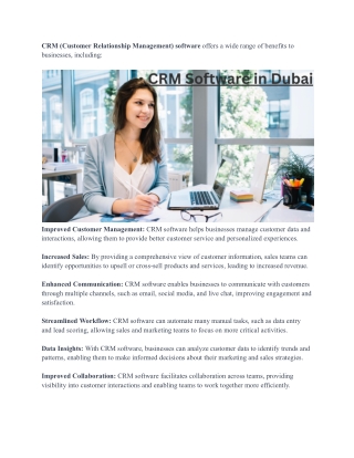 CRM Software in Dubai