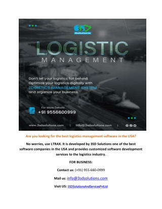 Logistics Management Software in the US