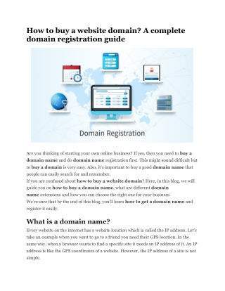 How to buy a website domain