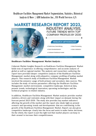 Healthcare Facilities Management Market Report 2023