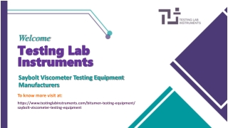 Saybolt Viscometer Testing Equipment Manufacturers