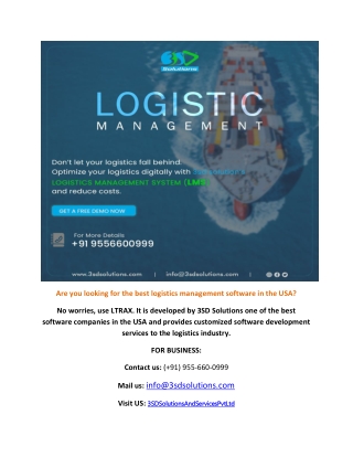 Logistics Management Software in the USA