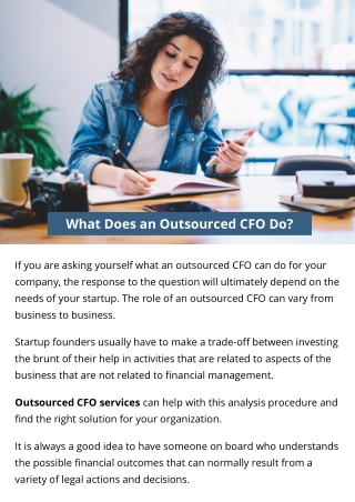 What Does an Outsourced CFO Do?