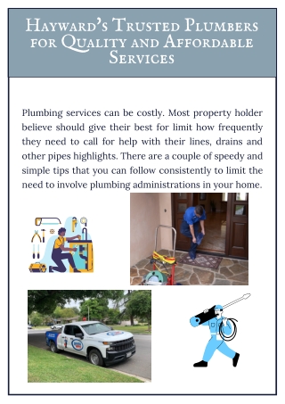 Hayward's Trusted Plumbers for Quality and Affordable Services