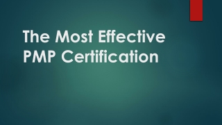 The Most Effective PMP Certification12233