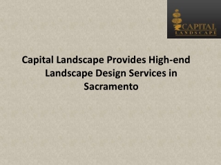 Capital Landscape Provides High-end Landscape Design Services in Sacramento