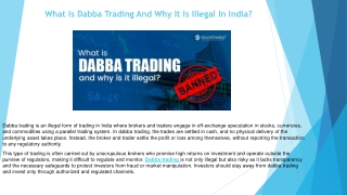 What Is Dabba Trading And Why It Is Illegal