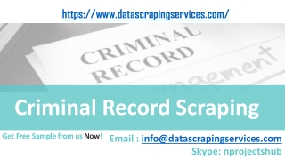 Criminal Record Scraping