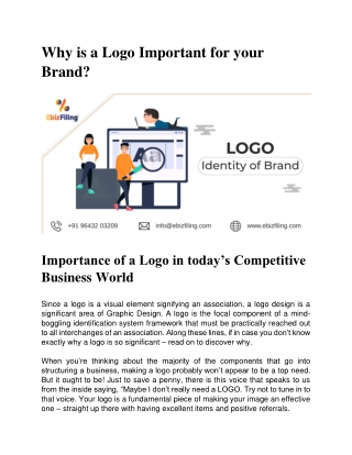Why is a Logo Important for your Brand